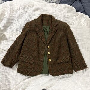 Brown Blazer with Gold Buttons